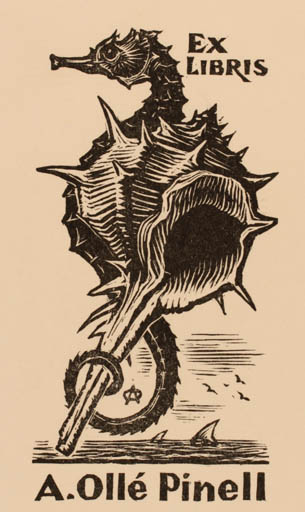 Exlibris by Antonio Olle Pinell from Spain for Antonio Olle Pinell - Fauna 