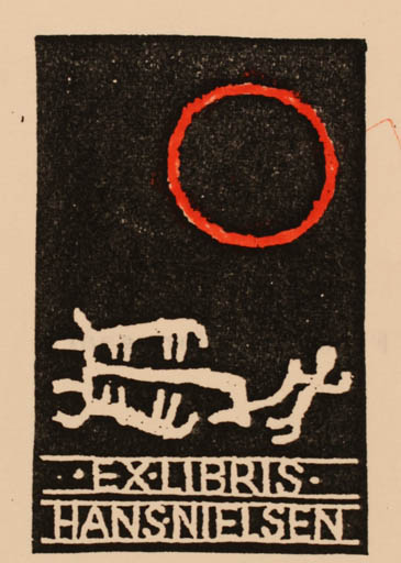 Exlibris by Flemming Horsgaard from Denmark for Hans Nielsen - 