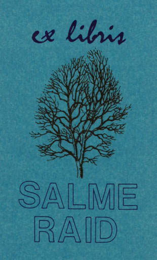 Exlibris by Mai Eudi from Canada for Salme Raid - Tree 