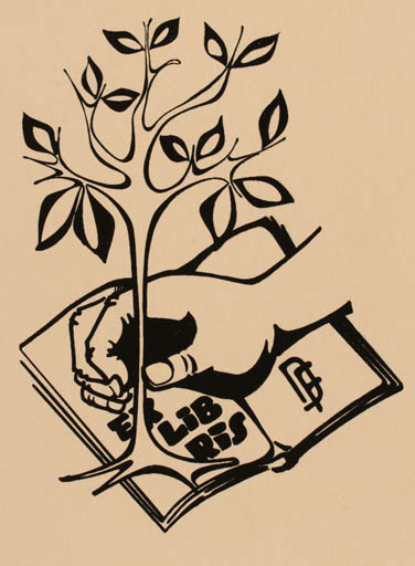 Exlibris by Eduardo Dias Ferreira from Portugal for Eduardo Dias Ferreira - Book Hand(s) Tree 