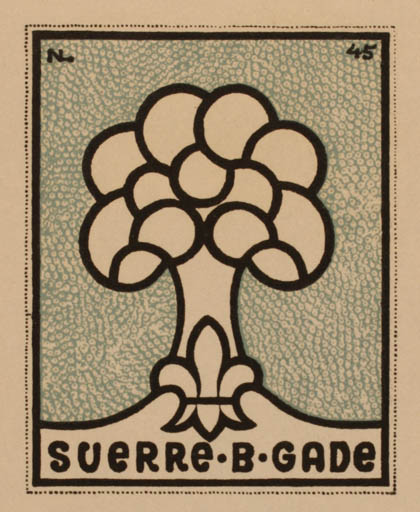 Exlibris by Normand Laheld from Norway for Sverre B. Gade - Tree 
