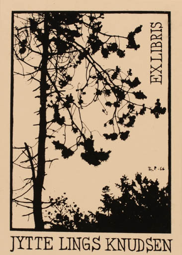 Exlibris by Thomas Pedersen from Denmark for Jytte Lings Knudsen - Tree 