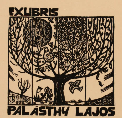 Exlibris by Oriol M. Divi from Spain for Palásthy Lajos - Tree 