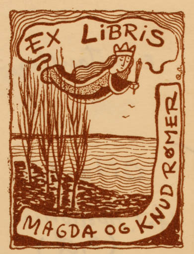 Exlibris by Aage Gitz-Johansen from Denmark for Magda & Knud Rømer - Religion 
