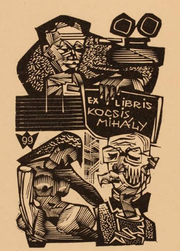 Exlibris by Arisztid Nagy from Hungary for Kocsis Mihály - Group Woman 