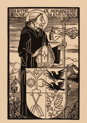 Exlibris by Claude Jeanneret from Schwitzerland for ? ? - Religion 