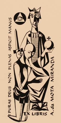 Exlibris by Raymond Verstraeten from Belgium for Artur Mario Da Mota Miranda - Religion 