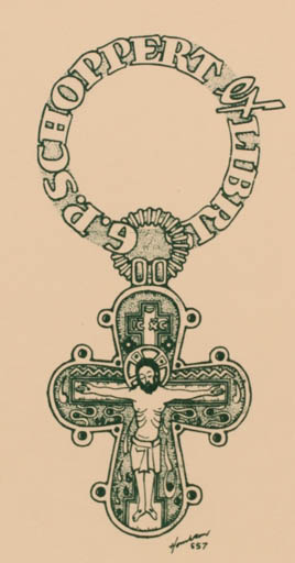 Exlibris by Hans Chr. Hornhaver from Denmark for G. P. Schoppert - Religion 