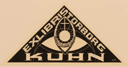 Exlibris by Jo Erich Kuhn from Sweden for Torborg Kuhn - Religion 