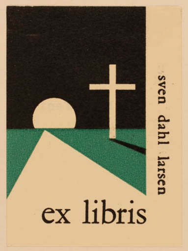 Exlibris by Sven Dahl Larsen from Denmark for Sven Dahl Larsen - Religion 