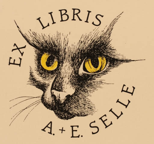 Exlibris by Krystyna Wojcik from Poland for Erika & Andreas Selle - Cat 