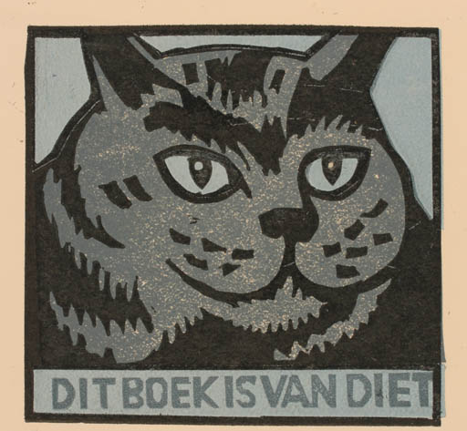 Exlibris by Henk Blokhuis from Netherland for ? ? - Cat 