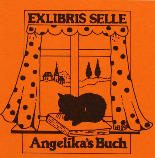 Exlibris by Wolfgang Brand from Germany for Angelika Selle - Cat 