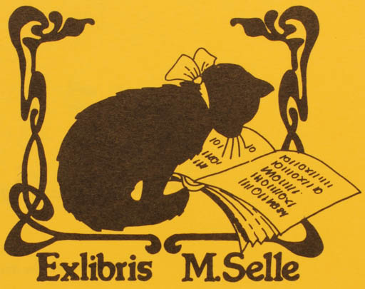 Exlibris by Wolfgang Brand from Germany for M. Selle - Book Cat 