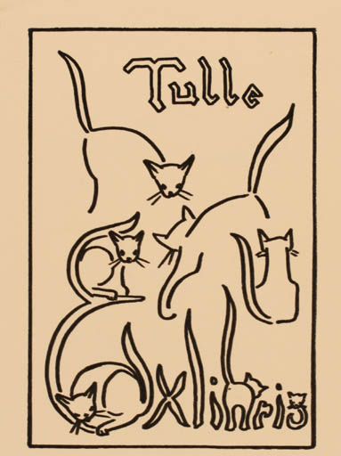 Exlibris by Hans Helbo from Denmark for Tulle Due Nielsen - Cat 