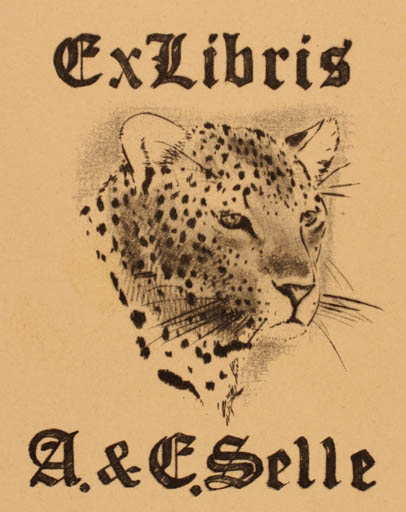 Exlibris by Heinz Pulon from Namibia for Erika & Andreas Selle - Fauna 