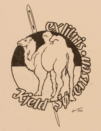 Exlibris by Hans Chr. Hornhaver from Denmark for Kjeld Sørensen - Fauna 