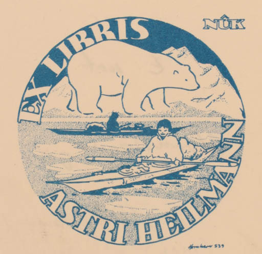 Exlibris by Hans Chr. Hornhaver from Denmark for Astri Heilmann - Fauna Maritime Ship/Boat 