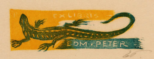 Exlibris by Edmund Peter from Denmark for Edmund Peter - Fauna 