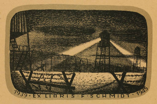 Exlibris by Jaroslav Lukavsky from Czechoslovakia for Frant Schmidt - Military/War 