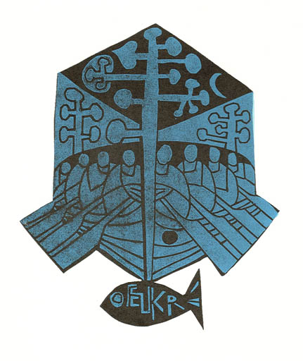 Exlibris by Miroslav Houra from Czechoslovakia for Klaus Rödel - Maritime 