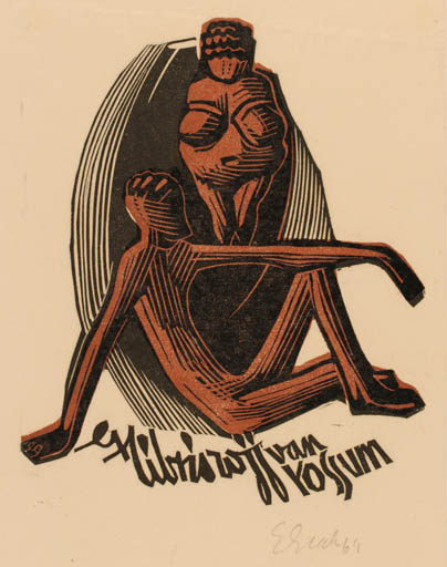 Exlibris by Edward Grabowski from Poland for W. J. J. van Rossum - 