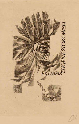 Exlibris by Wojciech Jakubowski from Poland for Eugene Stokowski - 