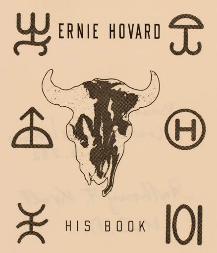 Exlibris by Anthony F. Kroll from USA for Ernie Hovard - 