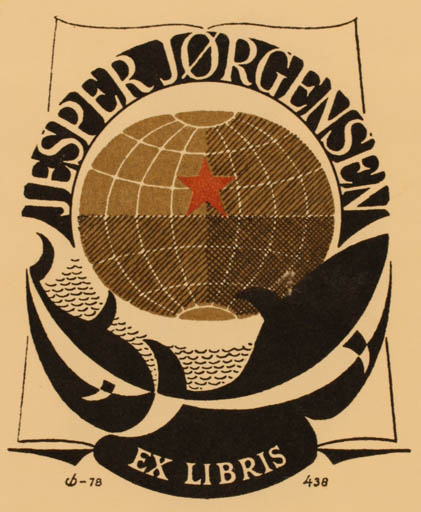 Exlibris by Christian Blæsbjerg from Denmark for Jesper Jørgensen - Globe 