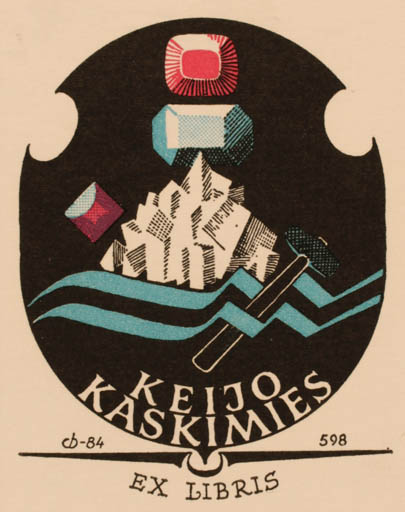Exlibris by Christian Blæsbjerg from Denmark for Keijo Kaskimies - 