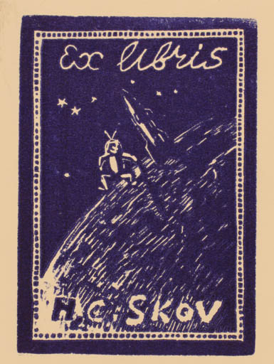 Exlibris by S. G. Ivenski from Russia for Henry Carlo Skov - Cosmos Technology 