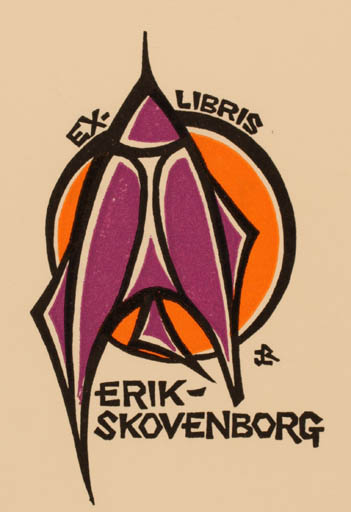 Exlibris by Jørgen Lindhardt Rasmussen from Denmark for Erik Skovenborg - Technology 