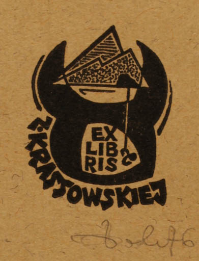 Exlibris by Zbigniew Dolatowski from Poland for Z. Krassowskiej - 