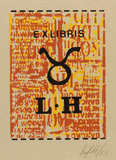 Exlibris by Leif Holmberg from Denmark for Leif Holmberg - Abstract 