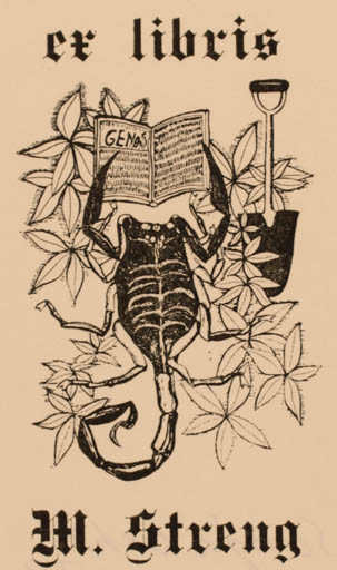 Exlibris by Sonja Lehto from Finland for ? Streng - Fauna 