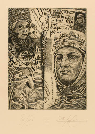 Exlibris by Luigi Casalino from Italy for Luigi Casalino - Religion 