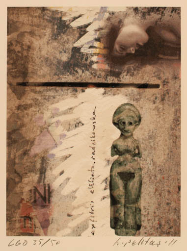 Exlibris by Hasip Pektas from Turkey for Elzbieta Radzikowska - Abstract 