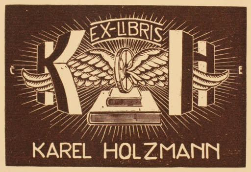 Exlibris by Evzen Cap from Czech Republic for Karel Holzmann - Book Mythology 
