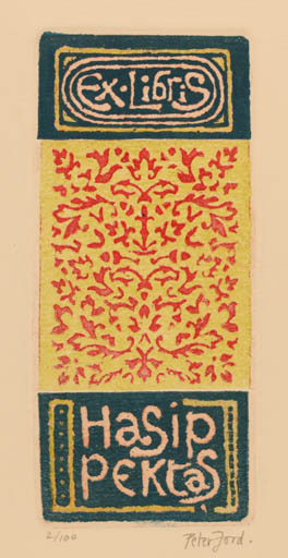 Exlibris by Peter Ford from Great Britain for Hasip Pektas - Ornament 