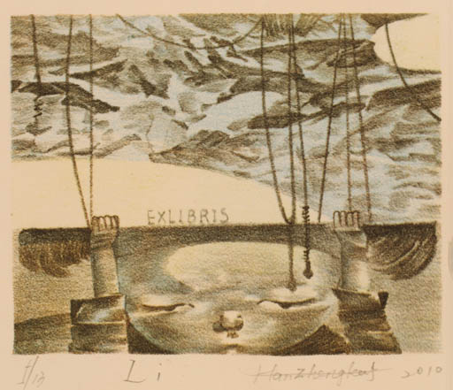 Exlibris by Han Zhongkaj from China for Han Zhongkaj - Child 
