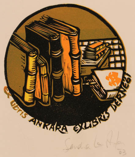 Exlibris by Sandra La Porta from Argentina for ? Ankara Exlibris Dernegi - Book 