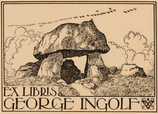 Exlibris by Johan Briedé from Netherland for George Ingolf - 