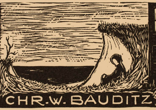 Exlibris by Chr. W. Bauditz from Denmark for Chr. W. Bauditz - 