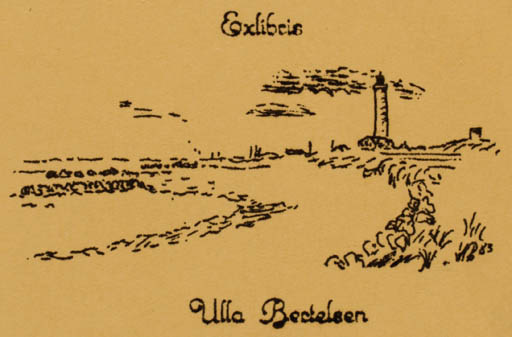 Exlibris by Poul Bertelsen from Denmark for Ulla Bertelsen - Maritime 