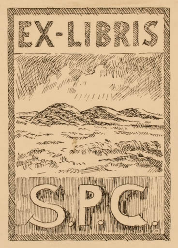 Exlibris by Emil Pedersen from Denmark for Søren P. Christensen - Scenery/Landscape 