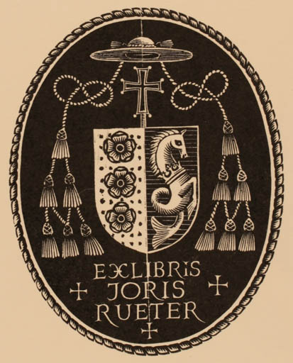 Exlibris by Pam Georg Rueter from Netherland for Joris Rueter - Heraldry 