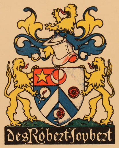 Exlibris by Edmond des Robert from France for des Robezt Jovbezt - Heraldry 