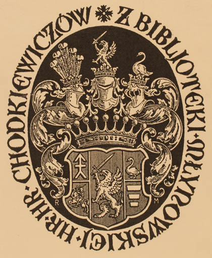 Exlibris by Rudolf Mekicki from Poland for ? Chodkiewiczow - Heraldry 