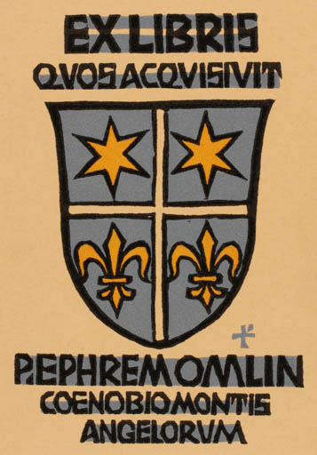 Exlibris by Tadeusz Przypkowski from Poland for P. Ephremomlin - Heraldry 