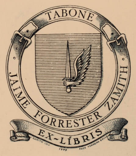 Exlibris by Jaime Forrester / Ferreira, Paes Zamith from Portugal for Jaime Forrester Zamith - Heraldry 